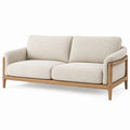 2-Sitzer Sofa 170 x 85 x 78 cm Beige Stoff Massivholz Gestell Skandinavischer Stil