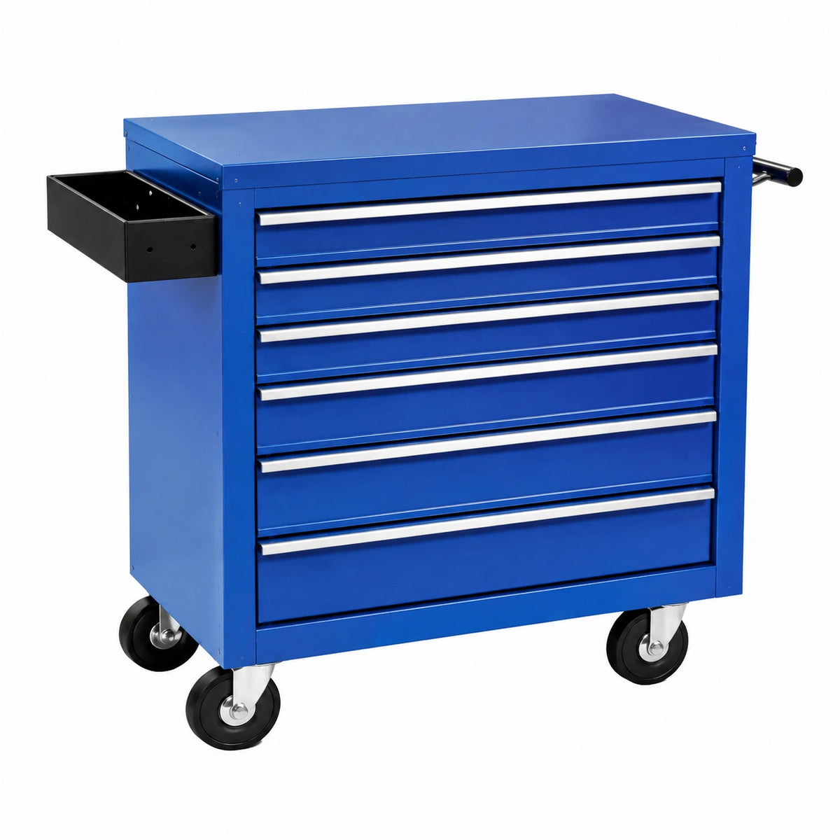 Werkzeugwagen 72 x 46 x 97 cm aus Stahl Blau mit 6 Schubladen und Rollen